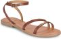 Les Tropeziennes Bruin Leren Sandalen Hanak Model Brown Dames - Thumbnail 2