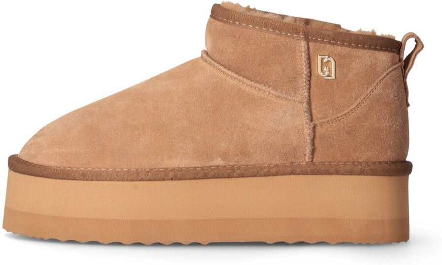 Liu Jo Brandy Enkellaarzen Platform Suède Brown Dames - Foto 3