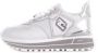 Liu Jo Witte leren sneakers met metalen details White Dames - Thumbnail 7