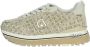 Liu Jo Monogram suède sneakers met metalen logo Beige Dames - Thumbnail 2