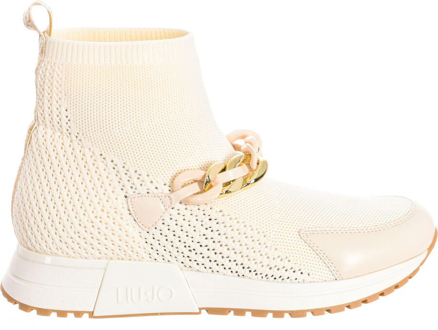 Liu Jo City Sock Sneaker met Kettingdetail White Dames - Foto 3