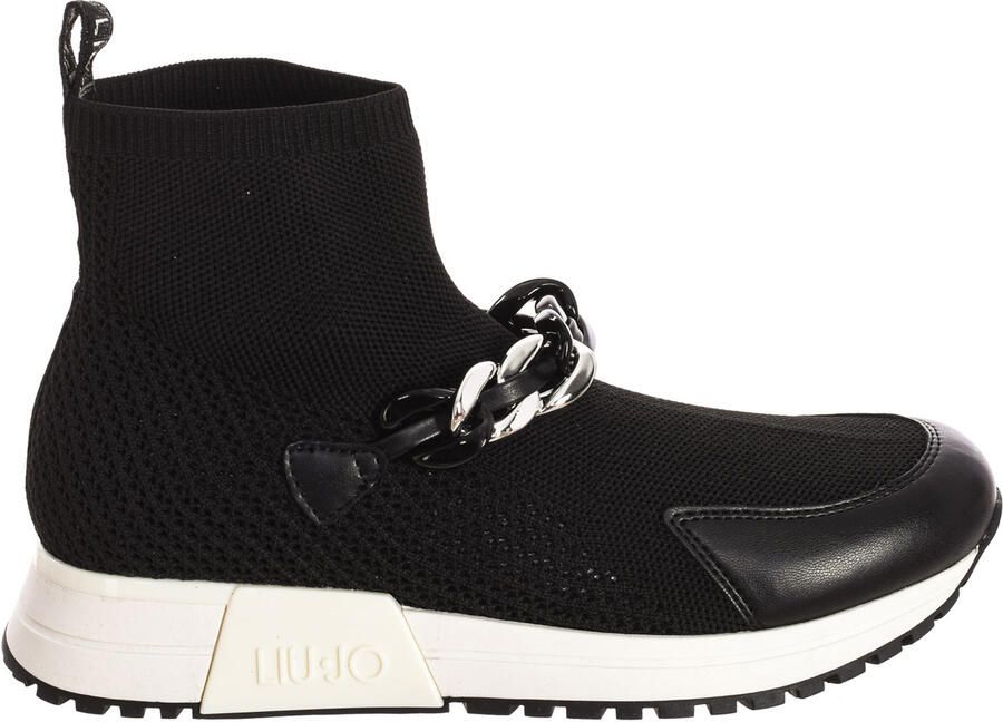 Liu Jo City Sock Sneaker met Kettingdetail Black Dames - Foto 3