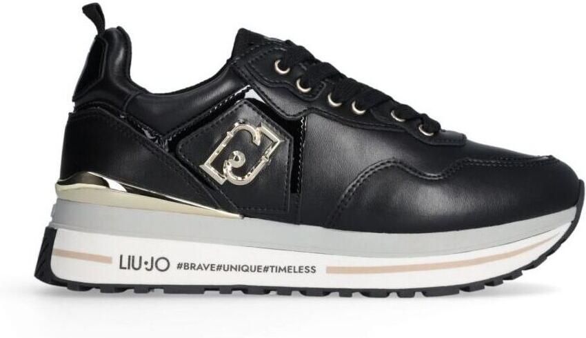 Liu Jo Slip-On Sporty Faux Leather Sneakers with Laces Wo Black - Foto 7