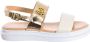Liu Jo Platte sandalen met origineel ontwerp en metalen detail White Dames - Thumbnail 2