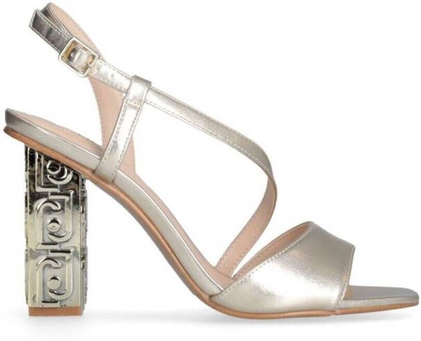 Liu Jo Metallic Gouden Sandalen met Logohak - Foto 2