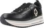 Liu Jo Slip-On Sporty Faux Leather Sneakers with Laces Wo Black - Thumbnail 7