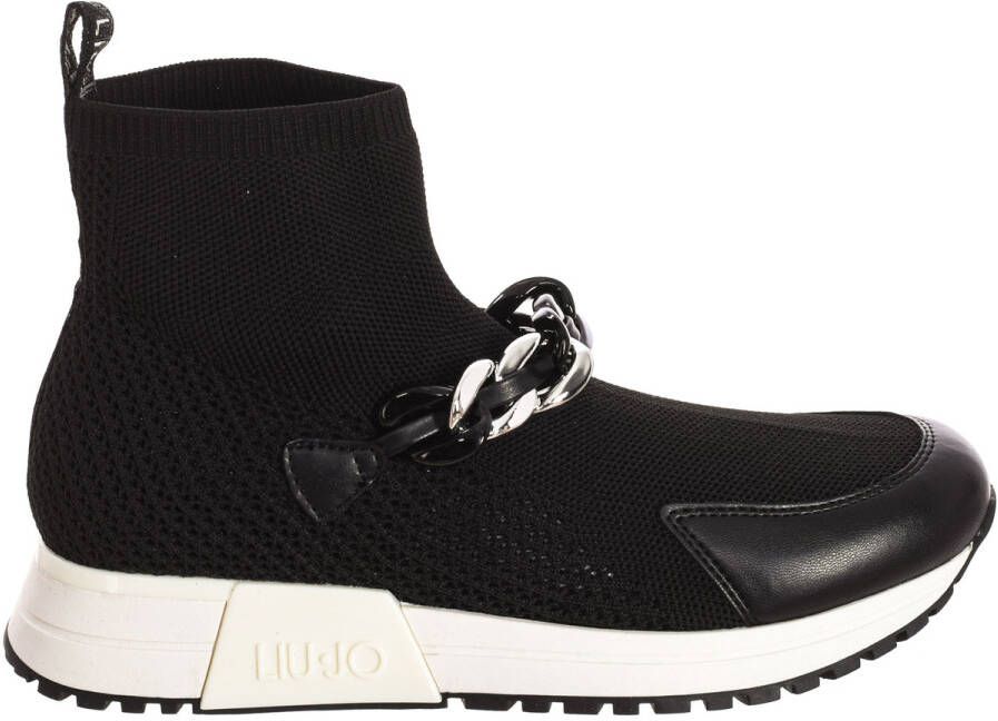 Liu Jo City Sock Sneaker met Kettingdetail Black Dames - Foto 5