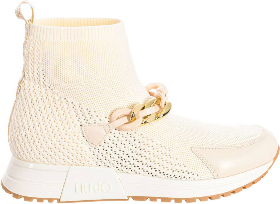 Liu Jo City Sock Sneaker met Kettingdetail White Dames - Foto 3