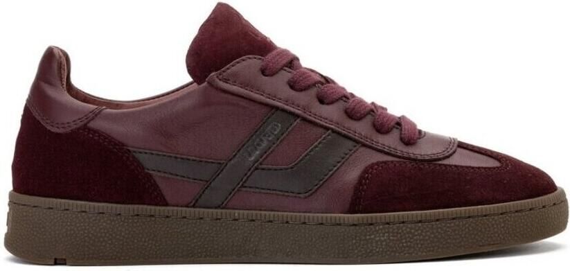 Lloyd Brava Dark Cherry Cigar Sneakers Aubergine Leer en Suede Dames Augbergine - Foto 2