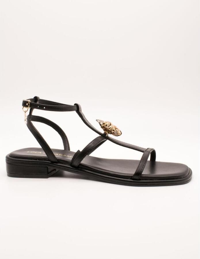 Lola Casademunt Platte sandalen LS26050572 Negro