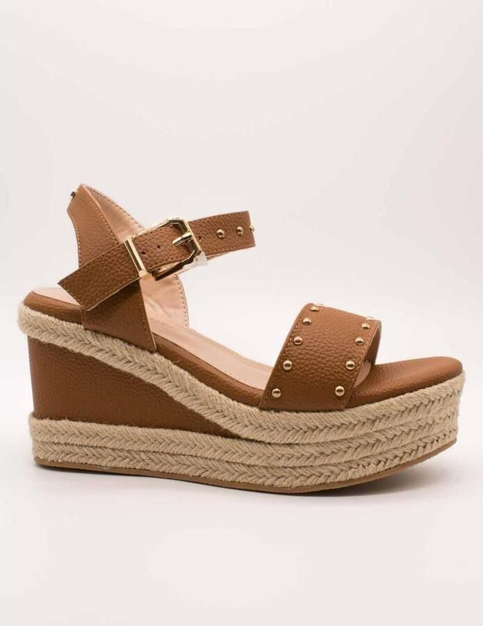 Lola Casademunt Sandalen met sleehak LS2605027 Marrón