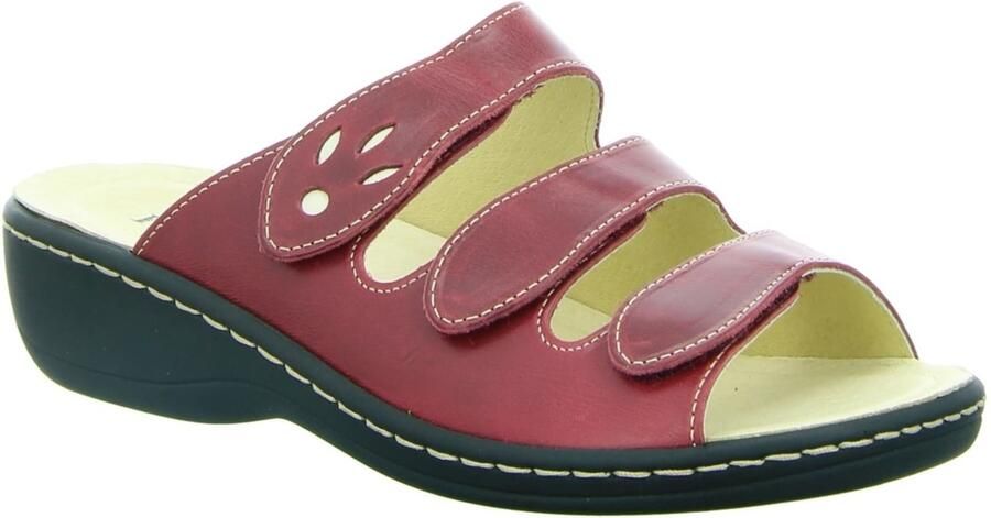 Longo Muiltjes 'Pantolette Damen 1006394 Rauleder in rot' rood - Foto 3
