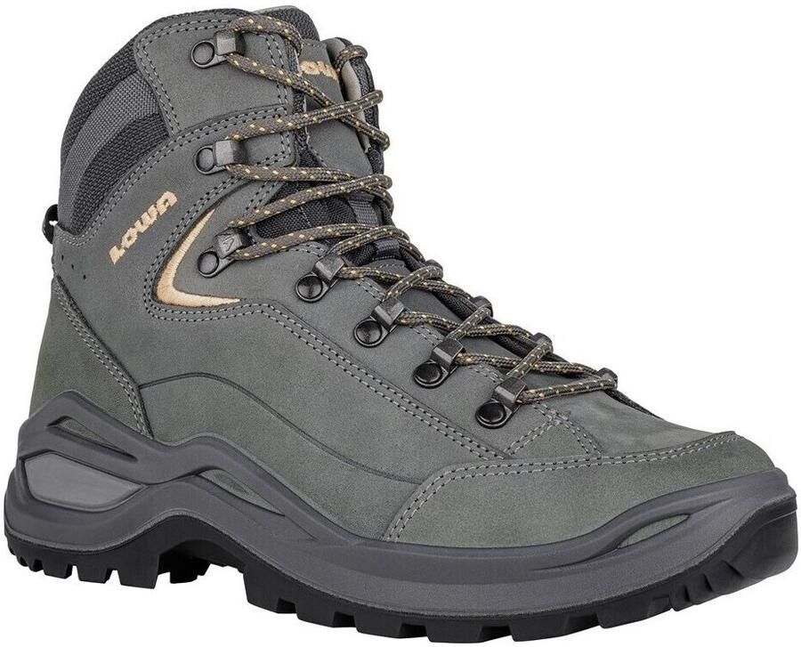 Lowa RENEGADE EVO LL MID Ws LM321970-9675 Grijze halfhoge dames wandelschoenen met leren voering wijdte G A B-categorie