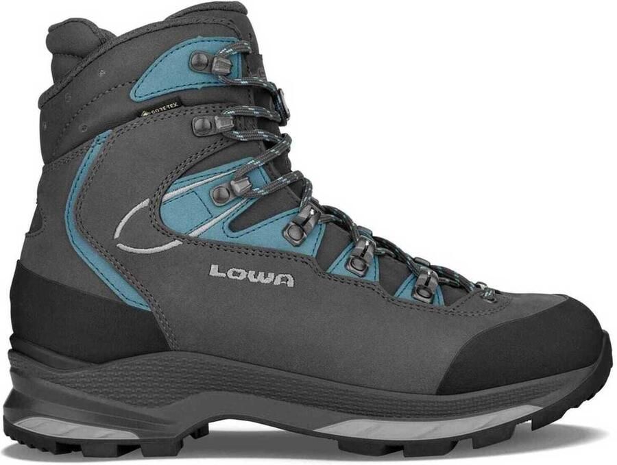 Lowa Mauria Evo GTX Wandelschoen Dames waterdichte hoge wandelschoenen Anthracite-Turquoise