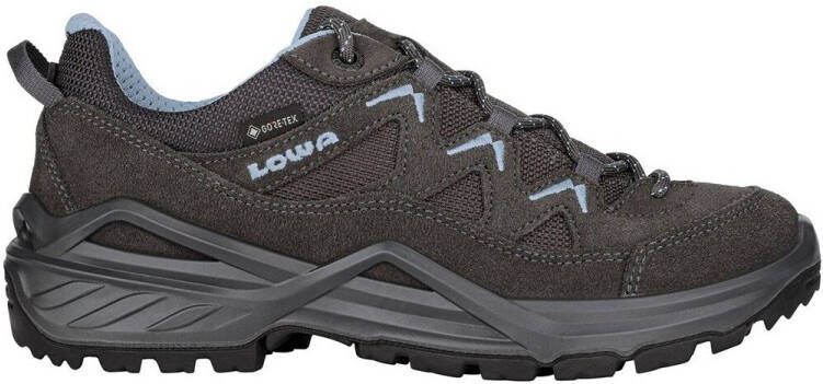 Lowa Sirkos Evo GTX Lo Wandelschoenen Dames Donkergrijs Lichtblauw