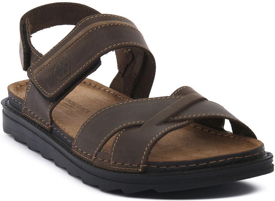 Lumberjack Platte sandalen 055 DARK BROWN