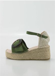 Macarena Espadrilles Alpargatas en color verde para señora