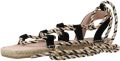 Macarena Platte sandalen Mery17 - Zwart