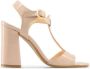 Made in Italia Verstelbare enkelband hak sandalen Brown Dames - Thumbnail 23