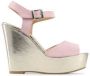 Made in Italia Verstelbare Enkelband Sleehak Sandalen Pink Dames - Thumbnail 3