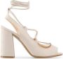 Made in Italia Verstelbare enkelband hak sandalen Beige Dames - Thumbnail 3