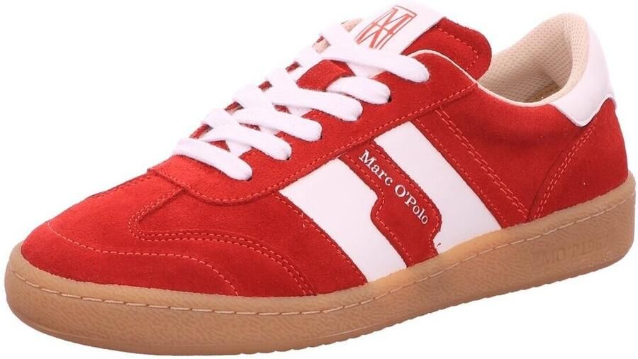 Marc O'Polo Lage sneakers van echt rundersuède