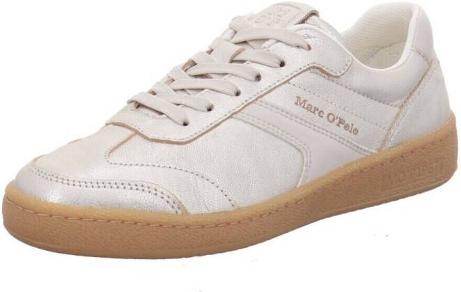 Marc O'Polo Lage sneakers met details van glad leer