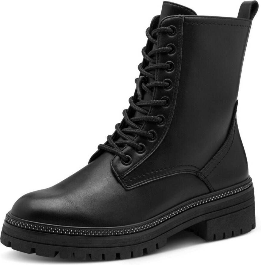 Marco Tozzi Veterlaarsjes FALLA blokhak veterschoenen met studs aan de zoolrand