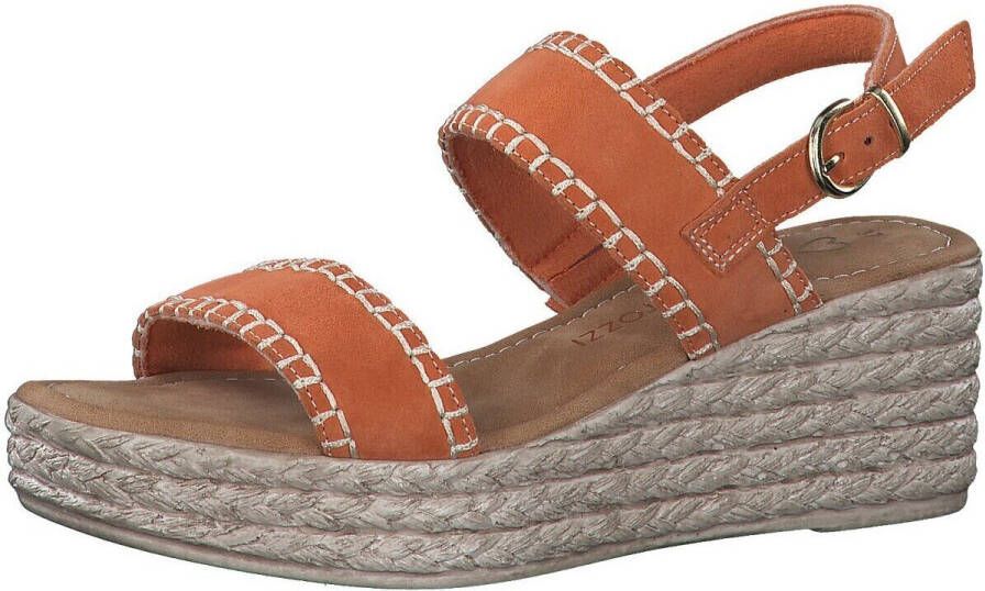 Marco Tozzi premio Leather Soft Lining and Feel Me Softstep Insole Dames Sandalen MANGO