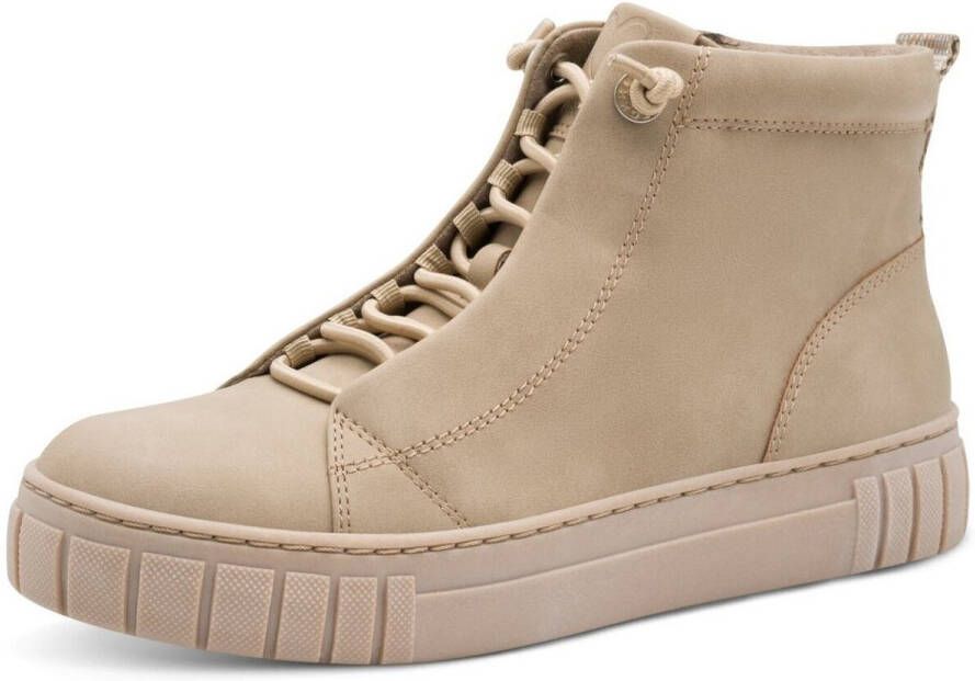 Marco Tozzi Sneakers Plateau laarzen high top-sneaker met elastische veters