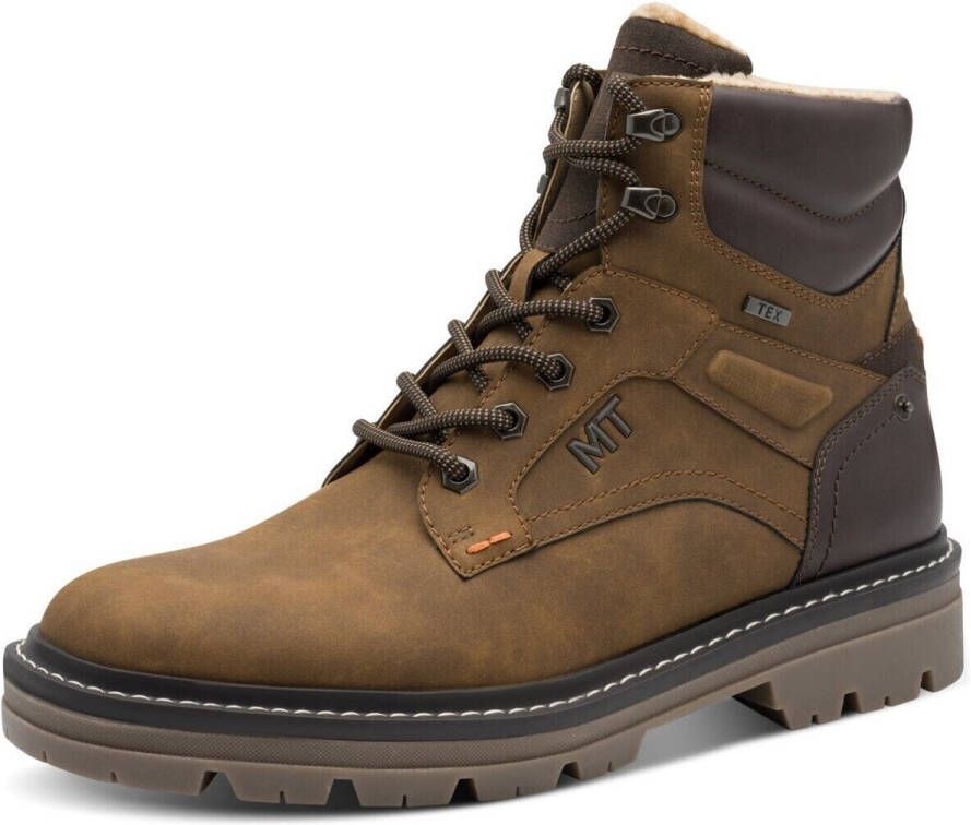 Marco Tozzi Winterlaarzen blokhak outdoorschoen veterboots met tex-uitrusting