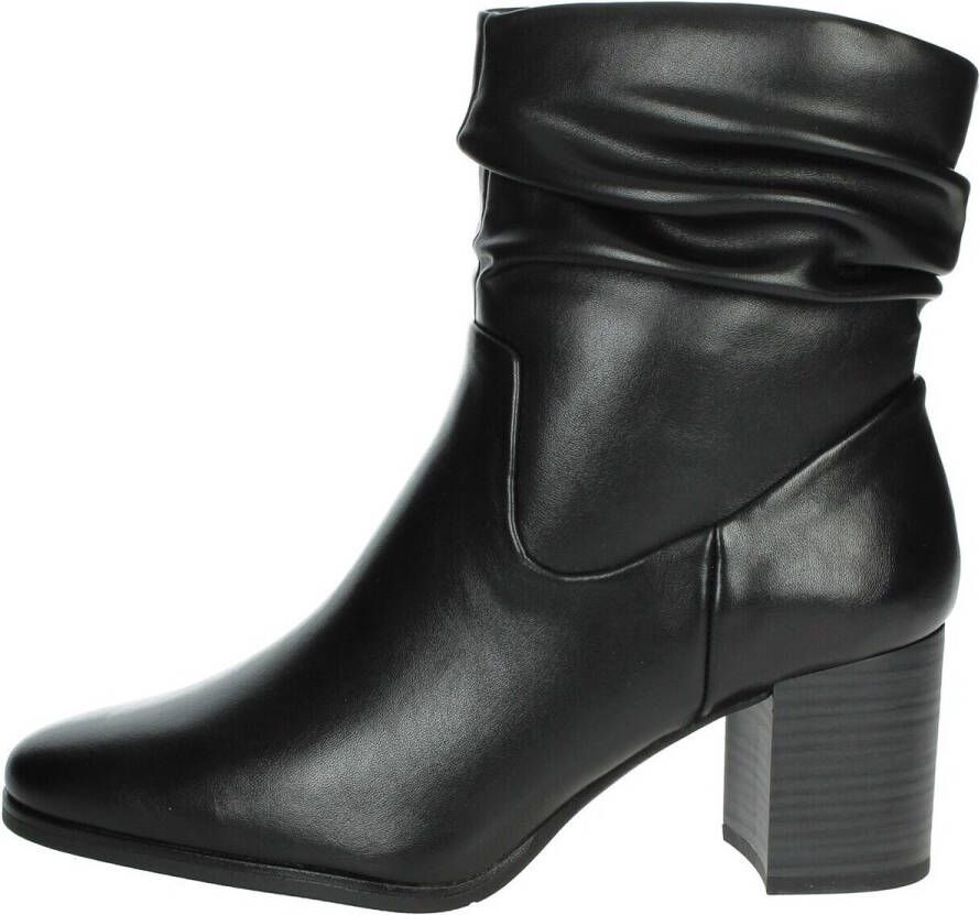 Marco Tozzi Laarsjes ANGIO blokhak business schoen met plooien in slouchy look - Foto 2