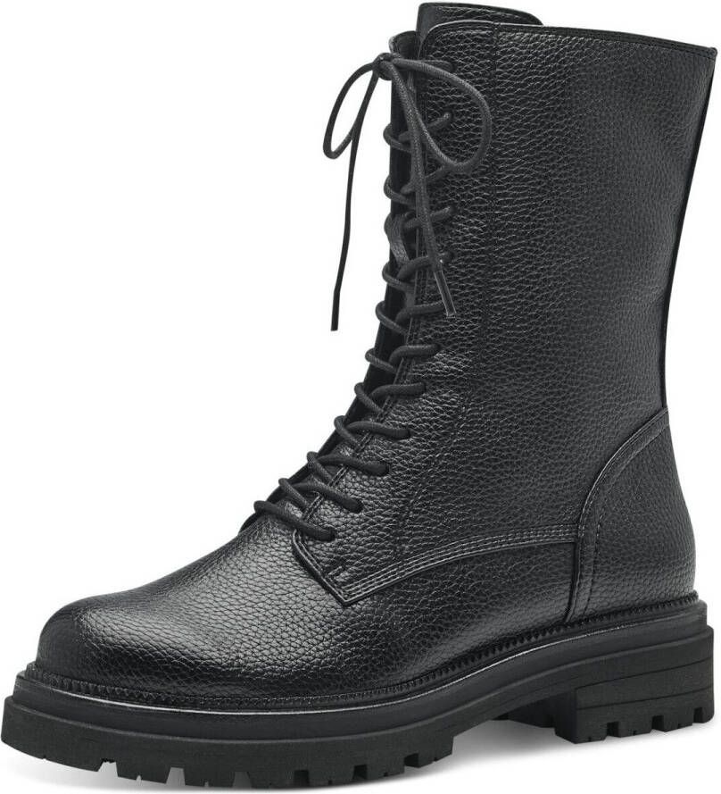 Marco Tozzi MT Feel Me insole Dames Lace Boot Flat BLACK