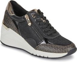 Marco Tozzi Sneakers met sleehak vrijetijdsschoen lage schoen veterschoen in vegan uitvoering