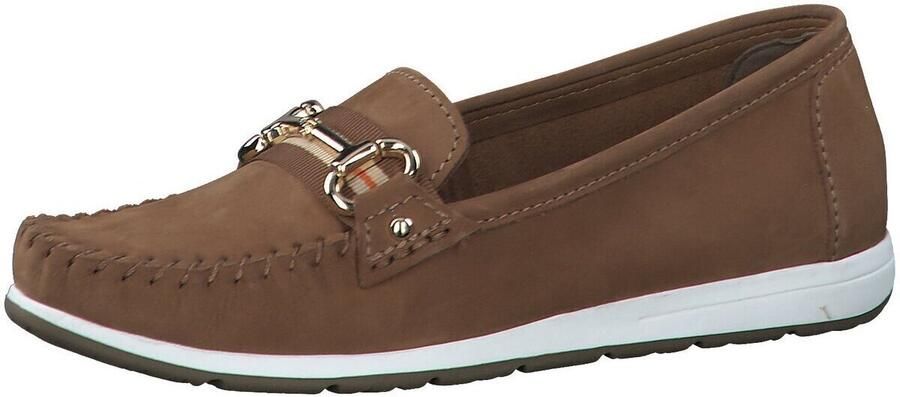 Marco Tozzi Mocassins lage schoen instapschoen vrijetijdsschoen met elegante siergesp