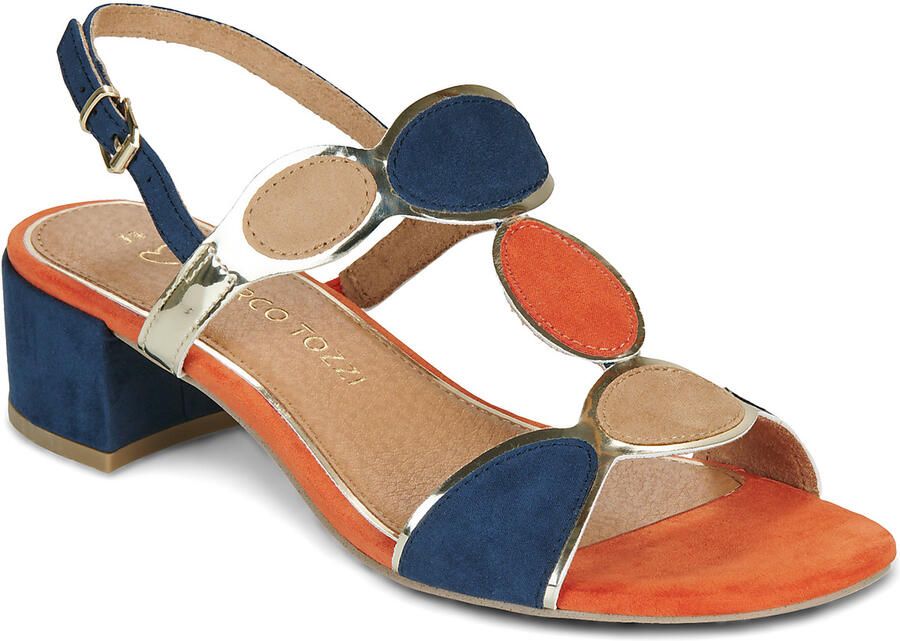 Marco Tozzi Sandaaltjes blokhak zomerschoen bandjessandaal met verstelbare gesp - Foto 4