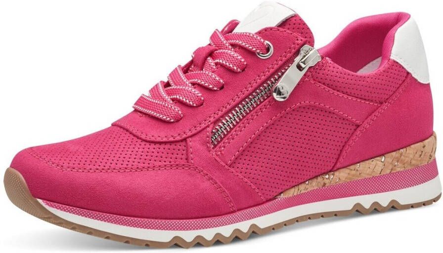 Marco Tozzi Sneakers met sleehak vrijetijdsschoen lage schoen veterschoen in vegan uitvoering - Foto 6