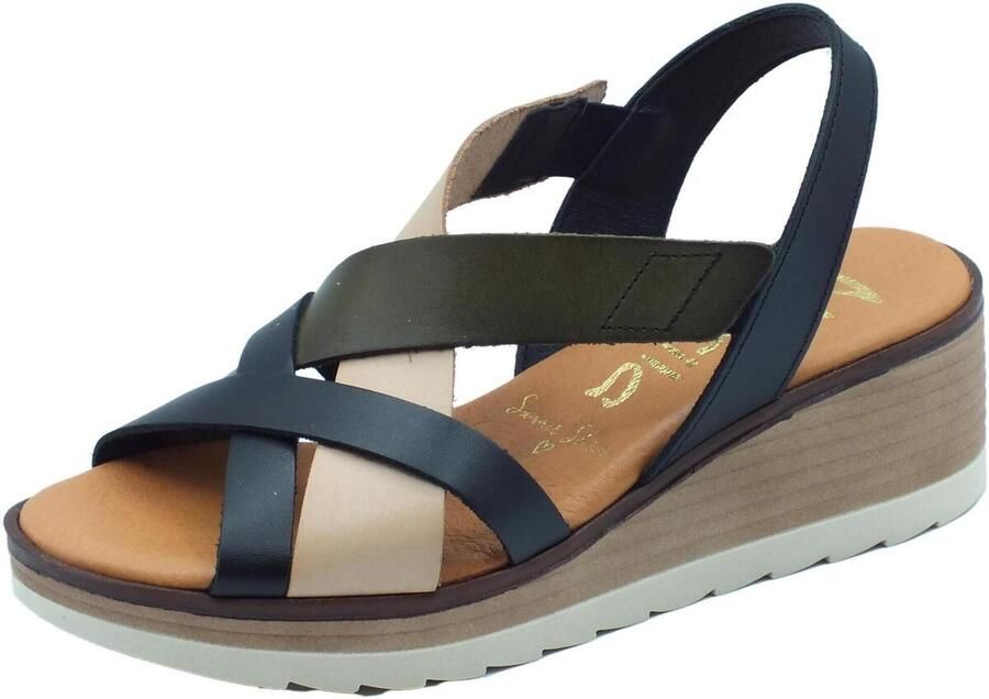 Marila Sandalen met sleehak 1810 Celeste