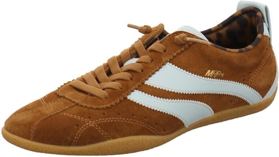 MRP dames sneaker Runaway suède en leer naturel en lichtblauw - Foto 2