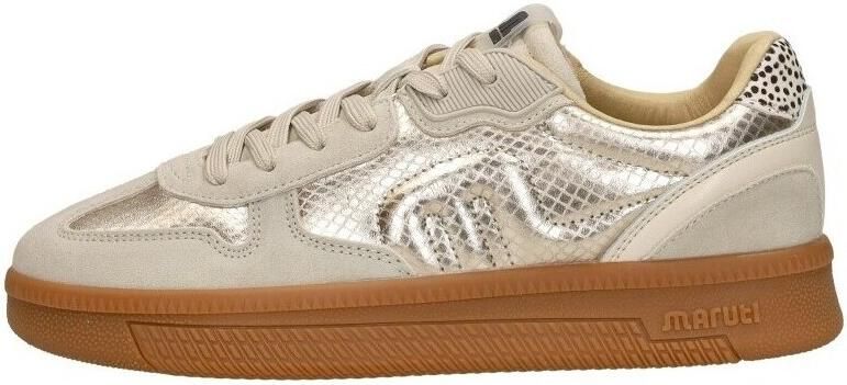 Maruti Yale Suede taupe gold sneakers Goud Leer Lage sneakers Dames - Foto 10