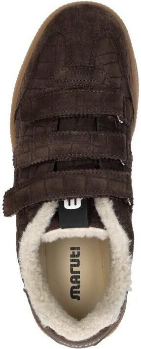 Maruti Yana Suede Brown D00 Sneakers Bruin Suede Dames Klittenbandsluiting Bruin - Foto 17