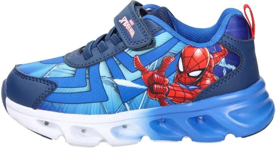 Leomil Spiderman Schoenen voor jongens met lichtjes Sneakers voor kinderen met klittenband Lichtgevende kindersneaker Blauw - Foto 3