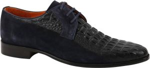 Melik Mocassins Schoen Dubbled Donkerblauw