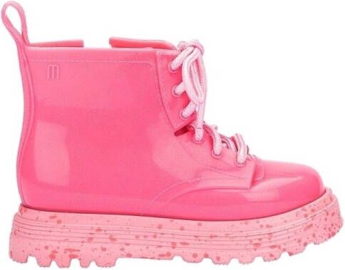 Melissa Laarzen MINI Coturno Baby Boots Glitter Pink