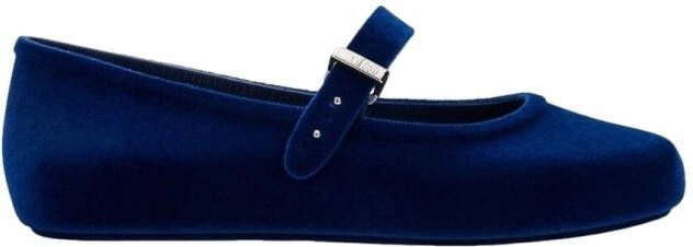 Melissa Ballerina's Soft Ballerina Velvet II Blue Flocked