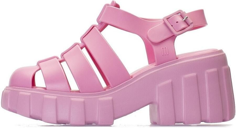 Melissa Band Platform Hak Sandalen Ronde Neus Pink Dames