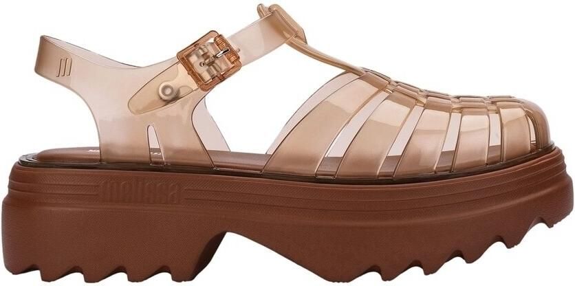 Melissa Sandalen met sleehak Possession Platform Transparent Brown