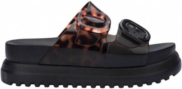 Melissa Sandalen Cozy Platform Black Clear Tortoise