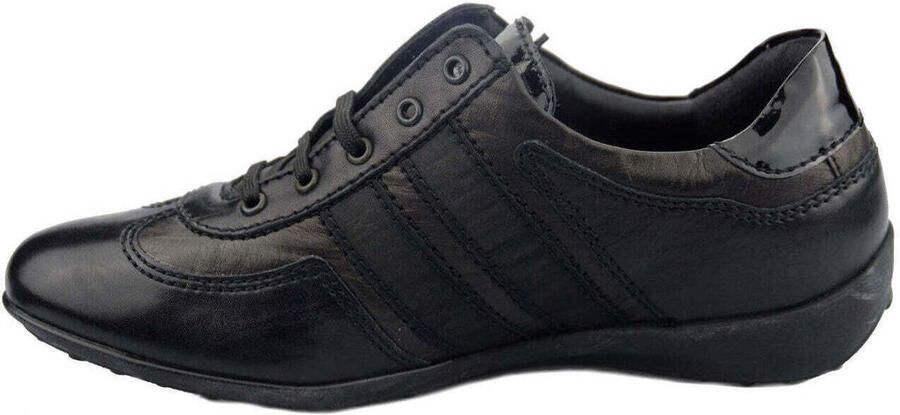 Mephisto Zwarte leren veterschoen voor dames Black Dames - Foto 2