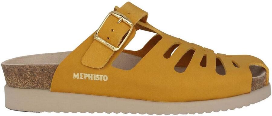 Mephisto Gele klomp sandaal voor vrouwen